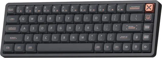 Main image of IQUNIX Magi65 Low Profile Mechanical Keyboard Wireless 65% Keyboard Ultra Slim for Creamy Typing, Hot Swappable, RGB Backlit, PBT Keycaps, Aluminum Case, BT/2.4G/USB-C, for Mac/Windows (Shadow Black)