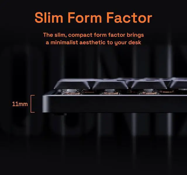 Alt view image 3 of 7 - IQUNIX Magi65 Low Profile Mechanical Keyboard Wireless 65% Keyboard Ultra Slim for Creamy Typing, Hot Swappable, RGB Backlit, PBT Keycaps, Aluminum Case, BT/2.4G/USB-C, for Mac/Windows (Shadow Black)