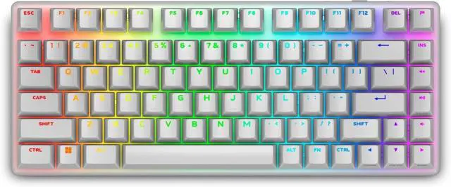 Main image of Alienware Pro Wireless Gaming Keyboard - Bluetooth 5.1/2.4 GHz Radio Frequency Connectivity, Linear Mechanical, Hot-swappable switches, Tri Mode connectivity, Adjustable Height - Lunar Light