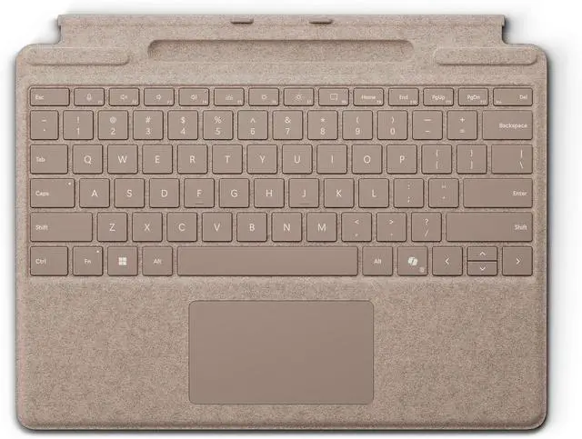 Main image of Microsoft Surface Pro Keyboard for Surface Pro Copilot+ (11th Edition), Pro 9 and 8 with Pen Storage, Alcantara Material, Dune