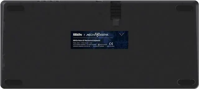 Alt view image 3 of 7 - 8BitDo 87 Keys Retro Mechanical Keyboard Bluetooth/2.4G/USB-C, RGB Backlight, Hot Swappable, Dual Super Programmable Buttons, Volume Knob for PC and Android - Mecha BREAK: PANTHER