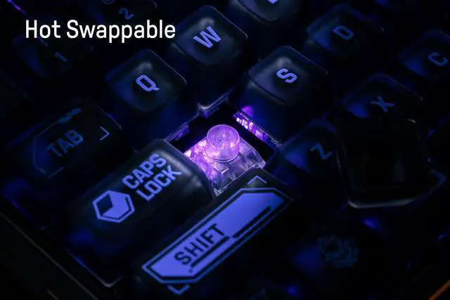 Alt view image 7 of 7 - 8BitDo 87 Keys Retro Mechanical Keyboard Bluetooth/2.4G/USB-C, RGB Backlight, Hot Swappable, Dual Super Programmable Buttons, Volume Knob for PC and Android - Mecha BREAK: PANTHER