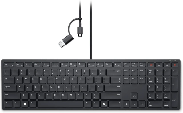 Alt view image 7 of 7 - Dell Wired Keyboard KB216, Multimedia, Black
