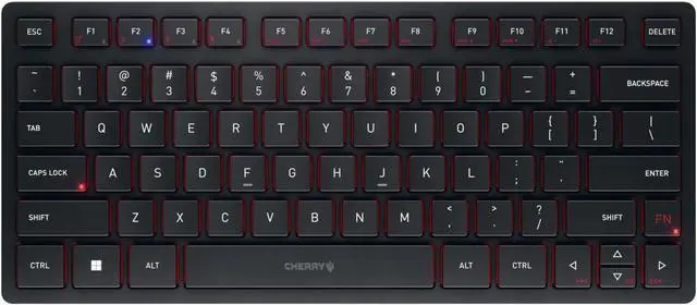 Main image of Cherry KW 9200 Mini Wireless Rechargable Compact Keyboard. with Bluetooth 5.0 and Wired Connectivity