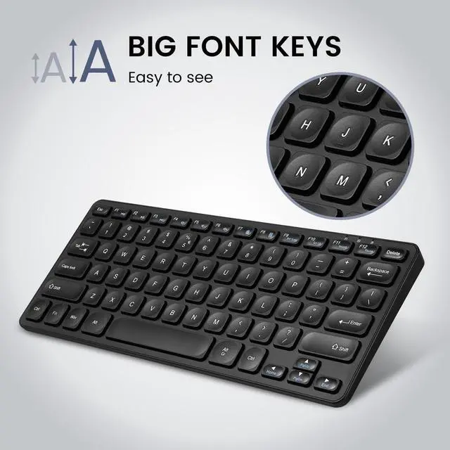 Alt view image 7 of 7 - Perixx PERIBOARD-416 Wired Mini USB Keyboard with 4 Hubs - X Type Scissor Keys - Detachable USB-C and A Cable - US English