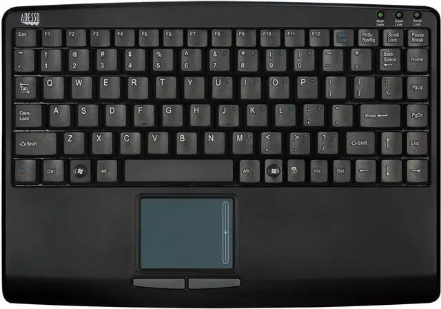 Main image of ADESSO AKB-410UB - SlimTouch Mini USB Keyboard with Built-in Touchpad