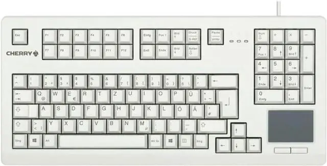 Main image of CHERRY G80 TouchBoard, Light Grey - 104 Keys, G80-11900LUMEU-0