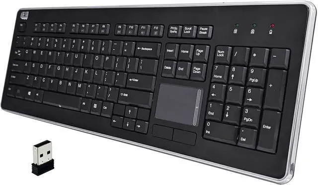 Main image of Adesso WKB-4400UB 2.4GHZ Full Size Slimtouch Wireless Touchpad Keyboard (Black)