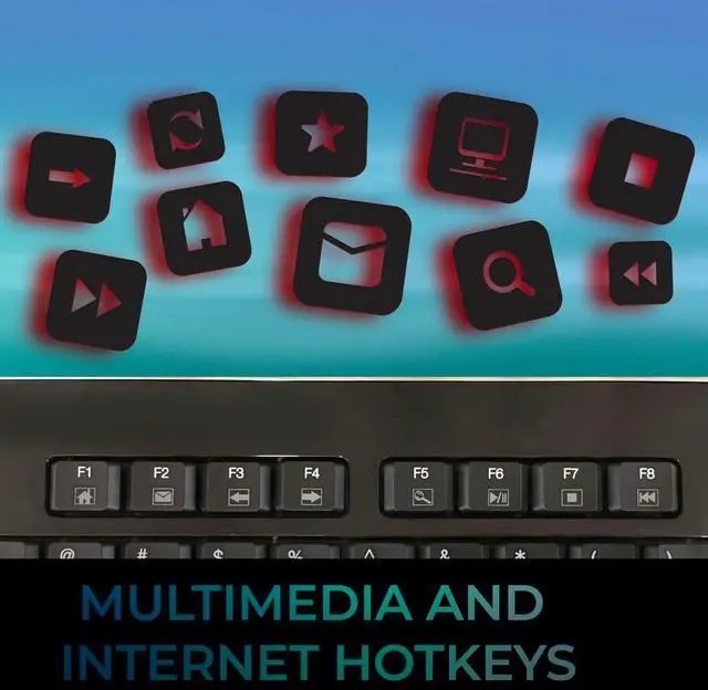 Alt view image 2 of 6 - Adesso WKB-4400UB 2.4GHZ Full Size Slimtouch Wireless Touchpad Keyboard (Black)