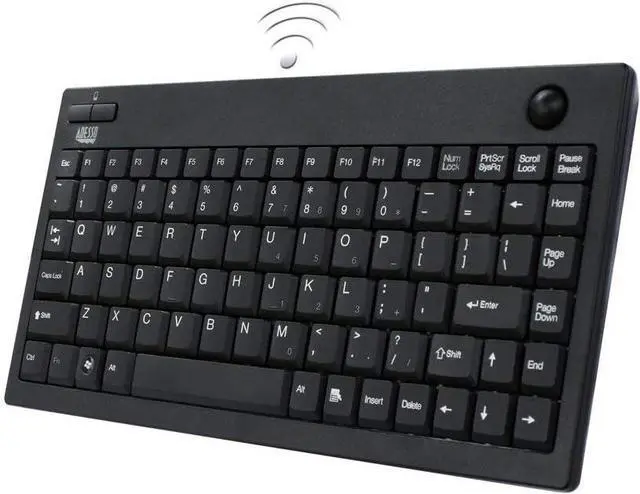 Main image of Adesso 2.4 GHz RF Wireless Mini Trackball Keyboard (WKB-3100UB)