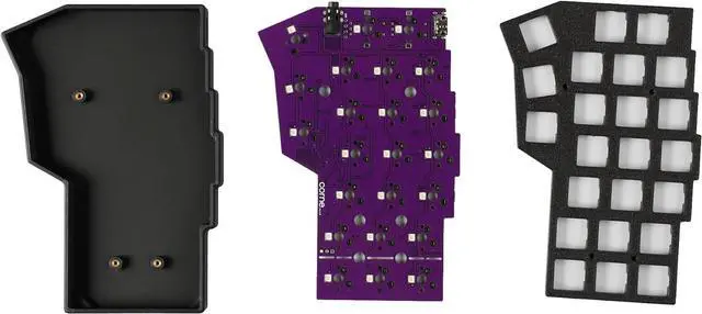 Alt view image 3 of 7 - YMDK Split Keyboard Corne V4.1 46 Keys Ergonomic Hotswappable 40% Layout 3D PLA RGB QMK Vial All Key Programmable Mini Independent Gaming Keyboard Kit