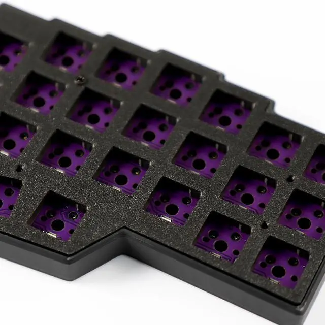 Alt view image 6 of 7 - YMDK Split Keyboard Corne V4.1 46 Keys Ergonomic Hotswappable 40% Layout 3D PLA RGB QMK Vial All Key Programmable Mini Independent Gaming Keyboard Kit