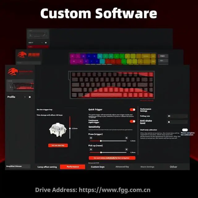 Alt view image 3 of 7 - MADLIONS MAD60 HE Rapid Trigger Magnetic Switch Gaming Keyboard,60% RGB Adjustable Actuation Hall Effect Hyper-Fast 8K Polling Rate PBT Keycaps 61 Keys Mechanical Keyboard for PC/Mac Gamer(Black)