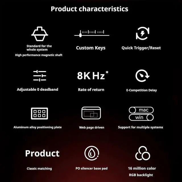 Alt view image 4 of 7 - MADLIONS MAD60 HE Rapid Trigger Magnetic Switch Gaming Keyboard,60% RGB Adjustable Actuation Hall Effect Hyper-Fast 8K Polling Rate PBT Keycaps 61 Keys Mechanical Keyboard for PC/Mac Gamer(Black)