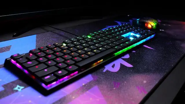 Alt view image 6 of 7 - Cherry MX 10.0N RGB Mechanical Keyboard MX Low Profile Speed switches, Aluminum housing, Premium Keyboard for Gaming and Work. G8A-25010LVBUS-2