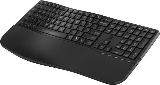 Alt view image 7 of 7 - HP 680 Comfort Dual-Mode Keyboard, Microsoft Copilot, Adjustable, HP Unifying Dongle, 2.4G Bluetooth, Black, 8T6L8AA (2025)