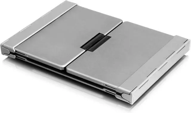 Alt view image 3 of 4 - Aluratek Portable Aluminum Tri-Fold Bluetooth Keyboard (Standard Full-Size) with Built-In Rechargeable Battery for iPhone, Smartphone, iPad, Tablet, Mac, PC (ABLKO4F) Black