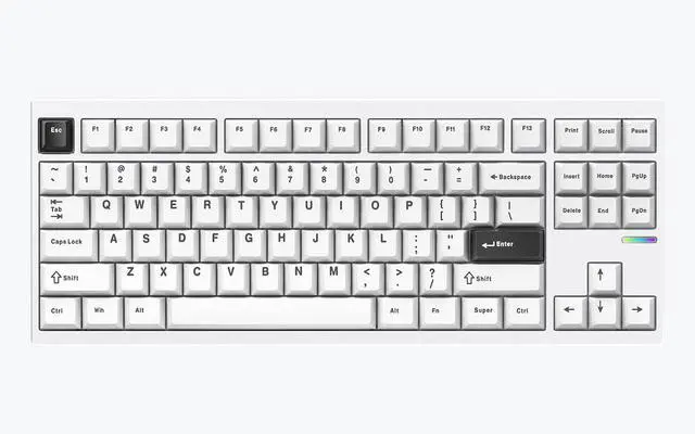 Main image of GX87 Ultra Wireless Mechanical Keyboard TKL 80% Gaming Keyboard Creamy QMK/VIA CNC Aluminum USB-C/BT5.0/2.4Ghz 8000mAh Battery Custom Hot Swappable RGB Backlit for Windows/Mac/PC White