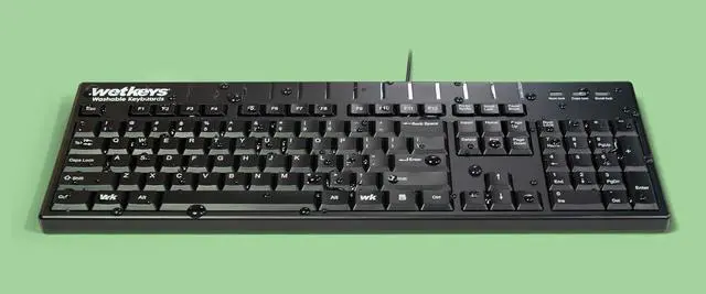 Alt view image 6 of 7 - Wetkeys KBWKABS104-BK Pro Full-Size Waterproof Keyboard with 10-Key Number-Pad