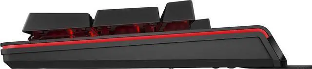 Alt view image 3 of 4 - OMEN by HP Wired USB Gaming Keyboard 1100 (Black/Red)