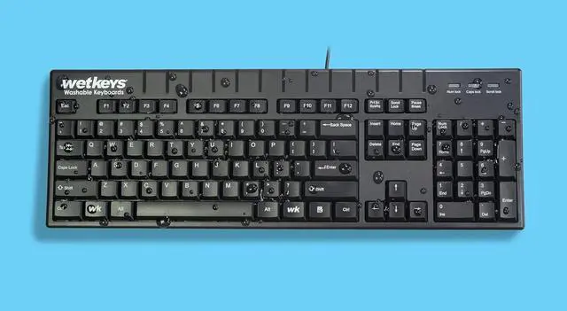 Alt view image 3 of 7 - Wetkeys KBWKABS104-BK Pro Full-Size Waterproof Keyboard with 10-Key Number-Pad