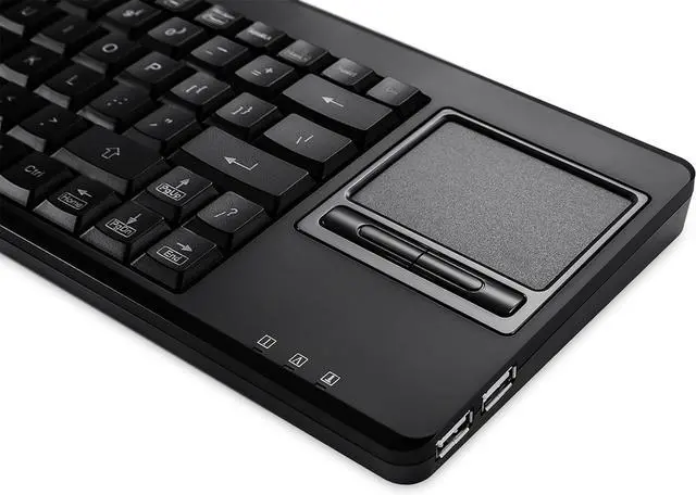 Alt view image 2 of 7 - Perixx PERIBOARD-315H, Wired USB Backlit Keyboard with Touchpad and 2 USB Ports, Black (10917)