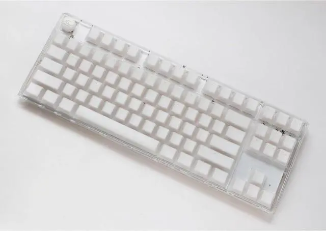 Alt view image 4 of 5 - Ducky One 3 Aura 80% Mechanical Keyboard: Quack Mechanics Dampening, Hot-Swappable Cherry MX Red Switches, High-Density PBT Doubleshot Keycaps, RGB, US, Aura White