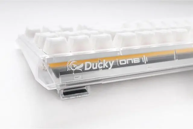 Alt view image 5 of 5 - Ducky One 3 Aura 80% Mechanical Keyboard: Quack Mechanics Dampening, Hot-Swappable Cherry MX Red Switches, High-Density PBT Doubleshot Keycaps, RGB, US, Aura White