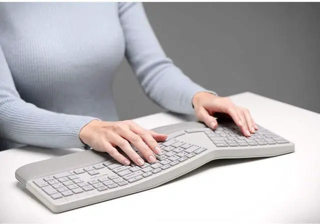 Alt view image 2 of 7 - Kensington Pro Fit Ergonomic Wireless Keyboard - Grey (K75402US)