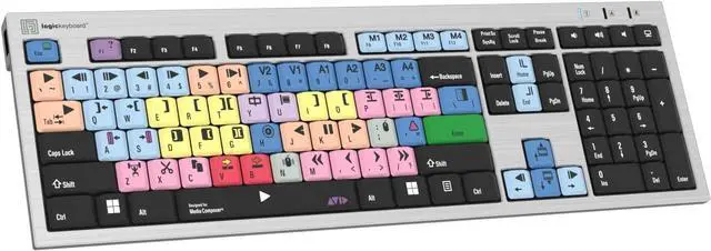 Alt view image 2 of 4 - LogicKeyboard Avid Media Composer Slim Line PC Keyboard, Soft Touch Keystroke, Dual USB 2.0 Ports