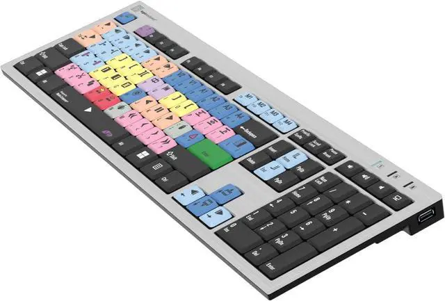 Alt view image 3 of 4 - LogicKeyboard Avid Media Composer Slim Line PC Keyboard, Soft Touch Keystroke, Dual USB 2.0 Ports