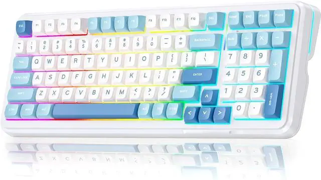 Main image of K99 98% Wireless Mechanical Keyboard, Tri-Mode Connection, Compact Gaming Keyboard with Six-Layer Padding Gasket, RGB Backlit,Hot Swappable Custom Keyboard for Mac/PC