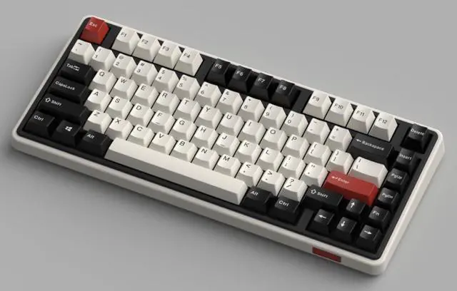 Alt view image 6 of 7 - Varmilo Minilo VXH81 Retro TKL Hotswap White LED Double Shot ABS Mechanical Keyboard (Cherry MX Black Clear-Top)
