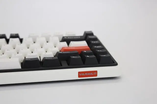 Alt view image 7 of 7 - Varmilo Minilo VXH81 Retro TKL Hotswap White LED Double Shot ABS Mechanical Keyboard (Cherry MX Black Clear-Top)