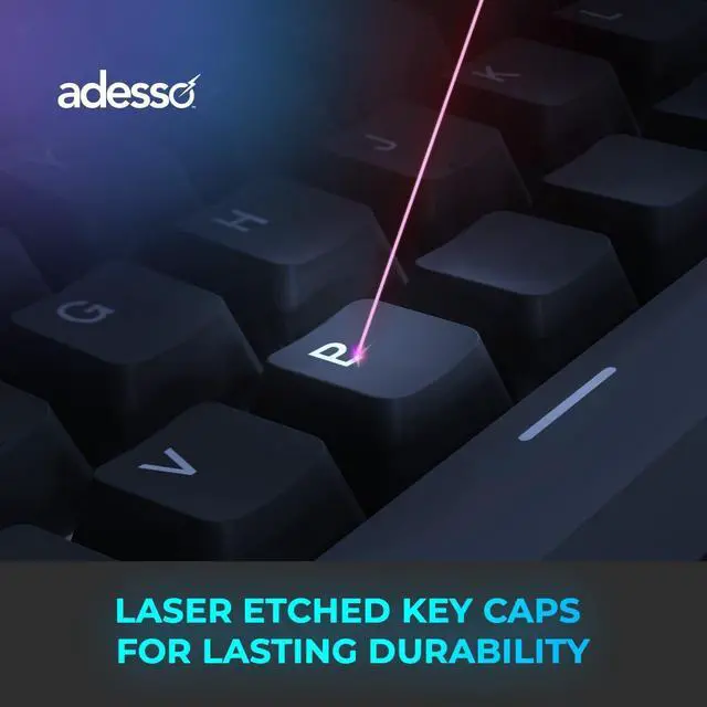 Alt view image 6 of 7 - Adesso EasyTouch 1200 Wired/Wireless/Bluetooth Mechanical Keyboard, RGB Illuminated, Multi-OS, QMK/VIA Customizable, Hot Swappable, Red Switch, Copilot AI Hotkey, USB-C, 4000mAh Battery