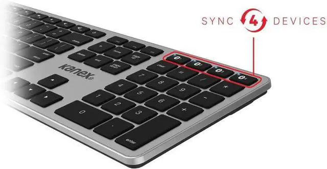 Alt view image 3 of 6 - Multi-Sync Rechargeable Keyboard for Mac and iOS