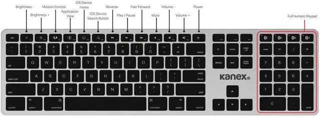Alt view image 4 of 6 - Multi-Sync Rechargeable Keyboard for Mac and iOS