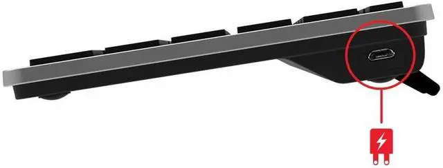 Alt view image 5 of 6 - Multi-Sync Rechargeable Keyboard for Mac and iOS