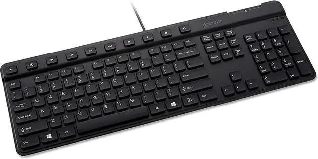 Main image of Kensington Simple Solutions Wired Keyboard with Smart Card Reader (CAC) (K55115US),Black
