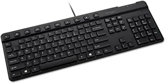 Alt view image 3 of 3 - Kensington Simple Solutions Wired Keyboard with Smart Card Reader (CAC) (K55115US),Black