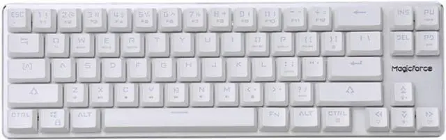 Main image of Qisan Mechanical Gaming Keyboards Red Switch Wired Backlit Mechanical Mini Design (60%) 68 Kyes Keyboard White Magicforce