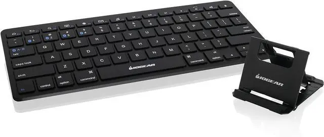 Alt view image 2 of 5 - IOGEAR Slim Multi-Device Bluetooth Keyboard with Adjustable Stand for Smartphones and Tablets,Black