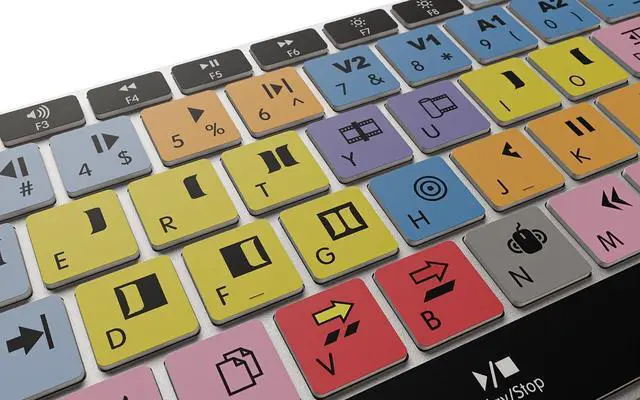 Alt view image 6 of 7 - KB Covers Avid Media Composer Keyboard | Backlit Pro Aluminum Editing Keyboard for Windows Wired USB-A Connection | Color-Coded Shortcuts for Faster, More Efficient Video Editing