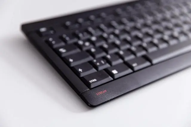 Alt view image 2 of 6 - CHERRY Stream Keyboard, Wired Keyboard, Pan Nordic Layout (QWERTY), Whisper Quiet Keystroke, Unique Typing Feel, Flat Design, Black