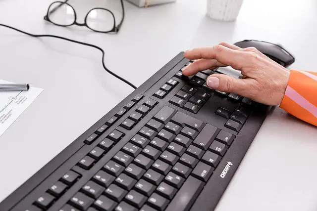 Alt view image 5 of 6 - CHERRY Stream Keyboard, Wired Keyboard, Pan Nordic Layout (QWERTY), Whisper Quiet Keystroke, Unique Typing Feel, Flat Design, Black