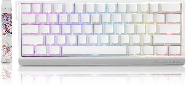Main image of BOYI MADLIONS MAD60 HE RGB Rapid Trigger Magnetic Switch Keyboard,60% Adjustable Actuation Hall Effect Hyper-Fast 8K Polling Rate Side Printed PBT Keycaps Mechanical Gaming Keyboard(White)