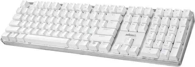 Main image of Adesso AKB-680UW Mechanical Keyboard with Copilot AI Hotkey - Brown Switch, Multi-OS Compatible | Enhanced Productivity with Tactile and Quiet Feel and Multimedia Keys, White