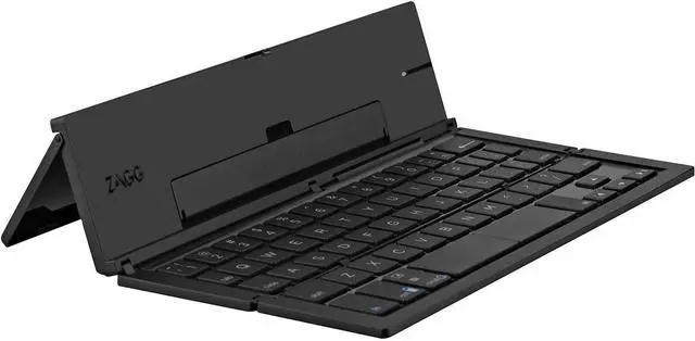 Main image of ZAGG Pocket, Foldable Wireless Keyboard for Smartphones & Small Tablets Apple Devices - Black