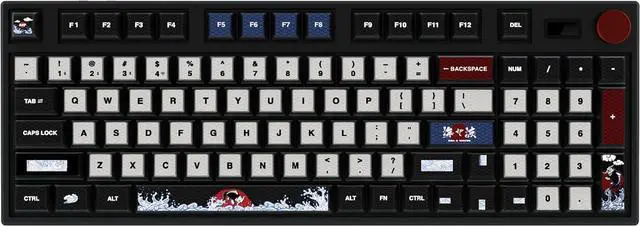 Main image of INLAND MK Pro V3 Ocean Wireless Mechanical Keyboard, 95% Layout VIA Custom Keyboard, IPS Display PBT Keycaps Hot Swappable Huano Brown Switches RGB Backlit 2.4GHz/USB-C/BT5.0 Gaming Keyboard
