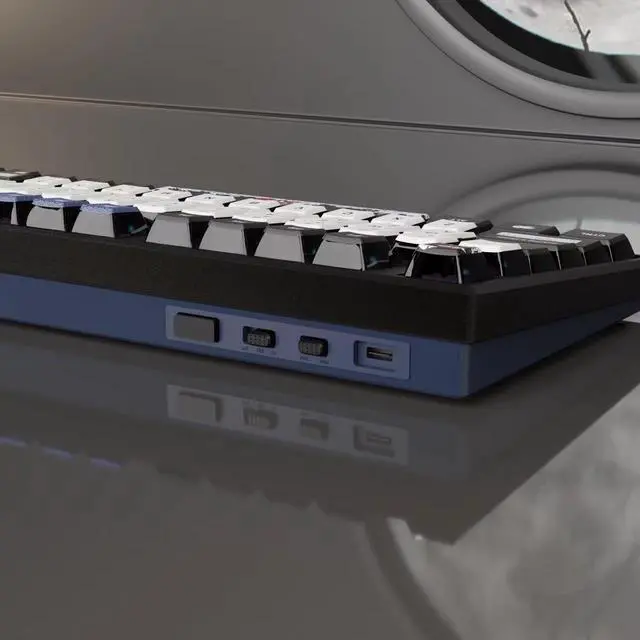 Alt view image 4 of 7 - INLAND MK Pro V3 Ocean Wireless Mechanical Keyboard, 95% Layout VIA Custom Keyboard, IPS Display PBT Keycaps Hot Swappable Huano Brown Switches RGB Backlit 2.4GHz/USB-C/BT5.0 Gaming Keyboard